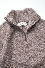 画像11: Caledoor (カレドアー) British Wool Half Zip Knit Made by Macalastair [DAMSON/NEW NATURAL] (11)