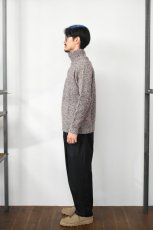画像8: Caledoor (カレドアー) British Wool Half Zip Knit Made by Macalastair [DAMSON/NEW NATURAL] (8)