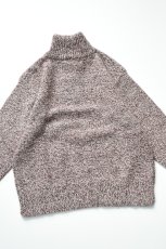 画像16: Caledoor (カレドアー) British Wool Half Zip Knit Made by Macalastair [DAMSON/NEW NATURAL] (16)
