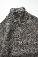 画像10: Caledoor (カレドアー) British Wool Half Zip Knit Made by Macalastair [LIGHT GRAPHITE/GRITSTONE] (10)