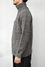 画像4: Caledoor (カレドアー) British Wool Half Zip Knit Made by Macalastair [LIGHT GRAPHITE/GRITSTONE] (4)