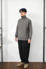 画像7: Caledoor (カレドアー) British Wool Half Zip Knit Made by Macalastair [LIGHT GRAPHITE/GRITSTONE] (7)