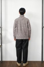 画像9: Caledoor (カレドアー) British Wool Half Zip Knit Made by Macalastair [DAMSON/NEW NATURAL] (9)