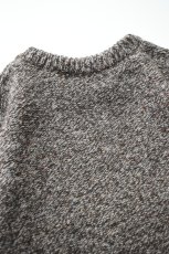 画像16: Caledoor (カレドアー) British Wool Crew Neck Knit Made by Macalastair [LIGHT GRAPHITE/GRITSTONE] (16)