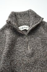 画像11: Caledoor (カレドアー) British Wool Half Zip Knit Made by Macalastair [LIGHT GRAPHITE/GRITSTONE] (11)