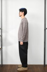 画像8: Caledoor (カレドアー) British Wool Crew Neck Knit Made by Macalastair [DAMSON/NEW NATURAL] (8)