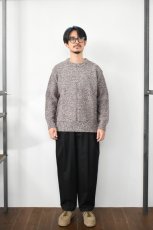 画像6: Caledoor (カレドアー) British Wool Crew Neck Knit Made by Macalastair [DAMSON/NEW NATURAL] (6)