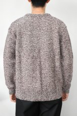 画像5: Caledoor (カレドアー) British Wool Crew Neck Knit Made by Macalastair [DAMSON/NEW NATURAL] (5)