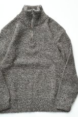 画像1: Caledoor (カレドアー) British Wool Half Zip Knit Made by Macalastair [LIGHT GRAPHITE/GRITSTONE] (1)