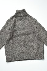 画像16: Caledoor (カレドアー) British Wool Half Zip Knit Made by Macalastair [LIGHT GRAPHITE/GRITSTONE] (16)