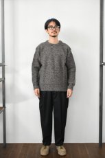 画像6: Caledoor (カレドアー) British Wool Crew Neck Knit Made by Macalastair [LIGHT GRAPHITE/GRITSTONE] (6)