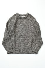 画像2: Caledoor (カレドアー) British Wool Crew Neck Knit Made by Macalastair [LIGHT GRAPHITE/GRITSTONE] (2)