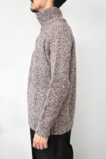 画像4: Caledoor (カレドアー) British Wool Half Zip Knit Made by Macalastair [DAMSON/NEW NATURAL] (4)