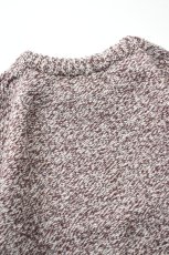 画像16: Caledoor (カレドアー) British Wool Crew Neck Knit Made by Macalastair [DAMSON/NEW NATURAL] (16)