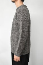 画像4: Caledoor (カレドアー) British Wool Crew Neck Knit Made by Macalastair [LIGHT GRAPHITE/GRITSTONE] (4)