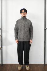 画像6: Caledoor (カレドアー) British Wool Half Zip Knit Made by Macalastair [LIGHT GRAPHITE/GRITSTONE] (6)