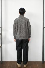 画像9: Caledoor (カレドアー) British Wool Half Zip Knit Made by Macalastair [LIGHT GRAPHITE/GRITSTONE] (9)