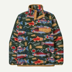画像1: patagonia (パタゴニア) メンズ・ライトウェイト・シンチラ・スナップT・プルオーバー [SALMON ENERGY/OLD GROWTH GREEN] (1)