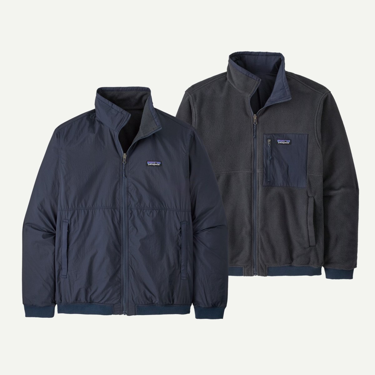 画像1: patagonia (パタゴニア) メンズ・リバーシブル・シェルド・マイクロディニ・ジャケット [NEW NAVY] (1)