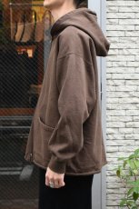 画像4: WALLA WALLA SPORT (ワラワラスポーツ) 13oz FULL ZIP HOODIE [DARK BROWN] (4)