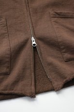 画像15: WALLA WALLA SPORT (ワラワラスポーツ) 13oz FULL ZIP HOODIE [DARK BROWN] (15)