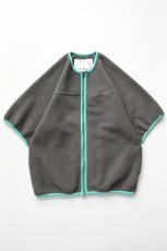 画像2: BURLAP OUTFITTER (バーラップアウトフィッター) PILE S/S JACKET [CHARCOAL] (2)