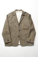画像2: orslow (オアスロウ) RELAX FIT HARRIS TWEED JACKET [KHAKI] (2)