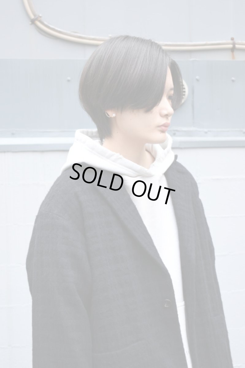 画像4: 【For WOMEN】Honnete (オネット) Short Coat Jacket [BLACK/SHADOW CHECK] (4)