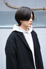 画像4: 【For WOMEN】Honnete (オネット) Short Coat Jacket [BLACK/SHADOW CHECK] (4)