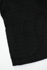 画像11: 【For WOMEN】Honnete (オネット) Short Coat Jacket [BLACK/SHADOW CHECK] (11)