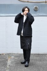 画像6: 【For WOMEN】Honnete (オネット) Short Coat Jacket [BLACK/SHADOW CHECK] (6)