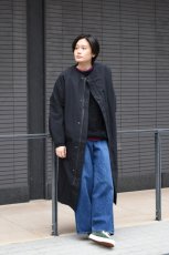 画像5: 【For WOMEN】Honnete (オネット) Tacked Sleeve Over Fit Coat [BLACK] (5)