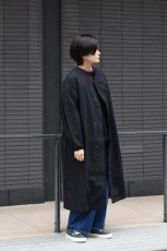 画像7: 【For WOMEN】Honnete (オネット) Tacked Sleeve Over Fit Coat [BLACK] (7)