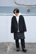 画像5: 【For WOMEN】Honnete (オネット) Short Coat Jacket [BLACK/SHADOW CHECK] (5)