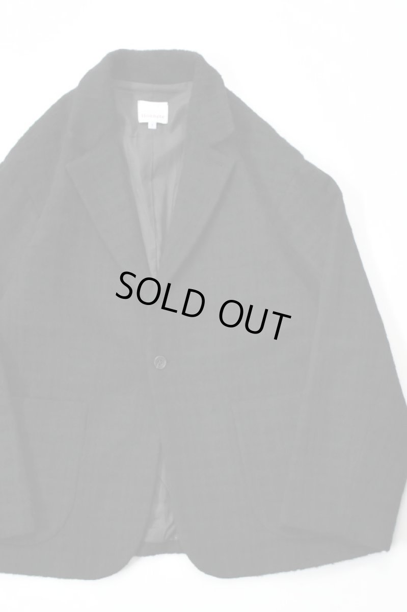 画像1: 【For WOMEN】Honnete (オネット) Short Coat Jacket [BLACK/SHADOW CHECK] (1)