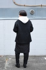 画像7: 【For WOMEN】Honnete (オネット) Short Coat Jacket [BLACK/SHADOW CHECK] (7)