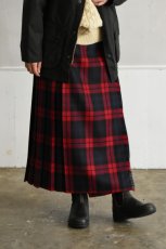 画像2: 【For WOMEN】O'NEIL OF DUBLIN (オニールオブダブリン) Worsted Wool-Tartan Long Kilt Skirt [LOUGH MASK] (2)
