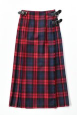 画像1: 【For WOMEN】O'NEIL OF DUBLIN (オニールオブダブリン) Worsted Wool-Tartan Long Kilt Skirt [LOUGH MASK] (1)