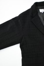 画像10: 【For WOMEN】Honnete (オネット) Short Coat Jacket [BLACK/SHADOW CHECK] (10)