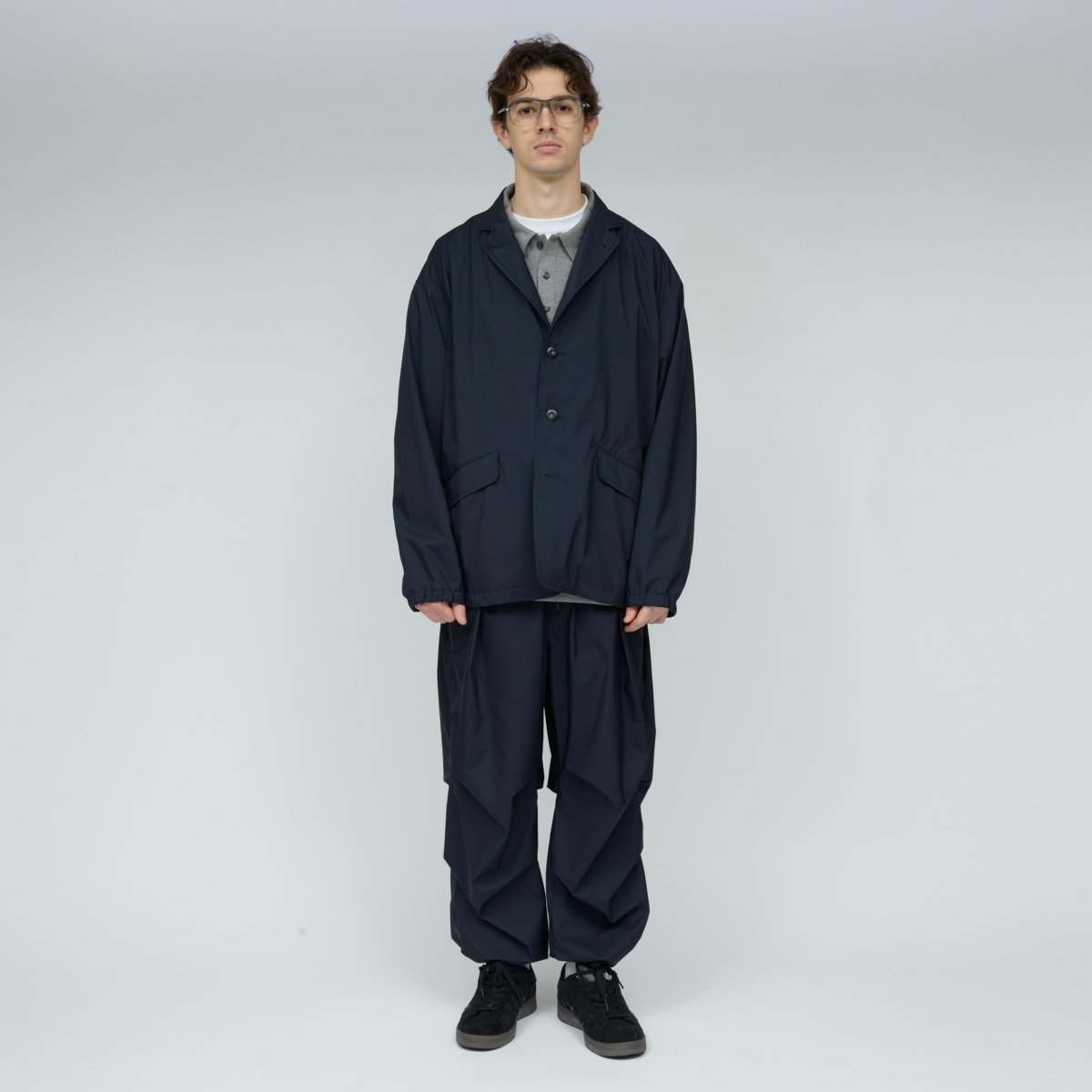 画像7: UNTRACE (アントレース) 3 Layer Lapeled Work Jacket [DARK NAVY] (7)