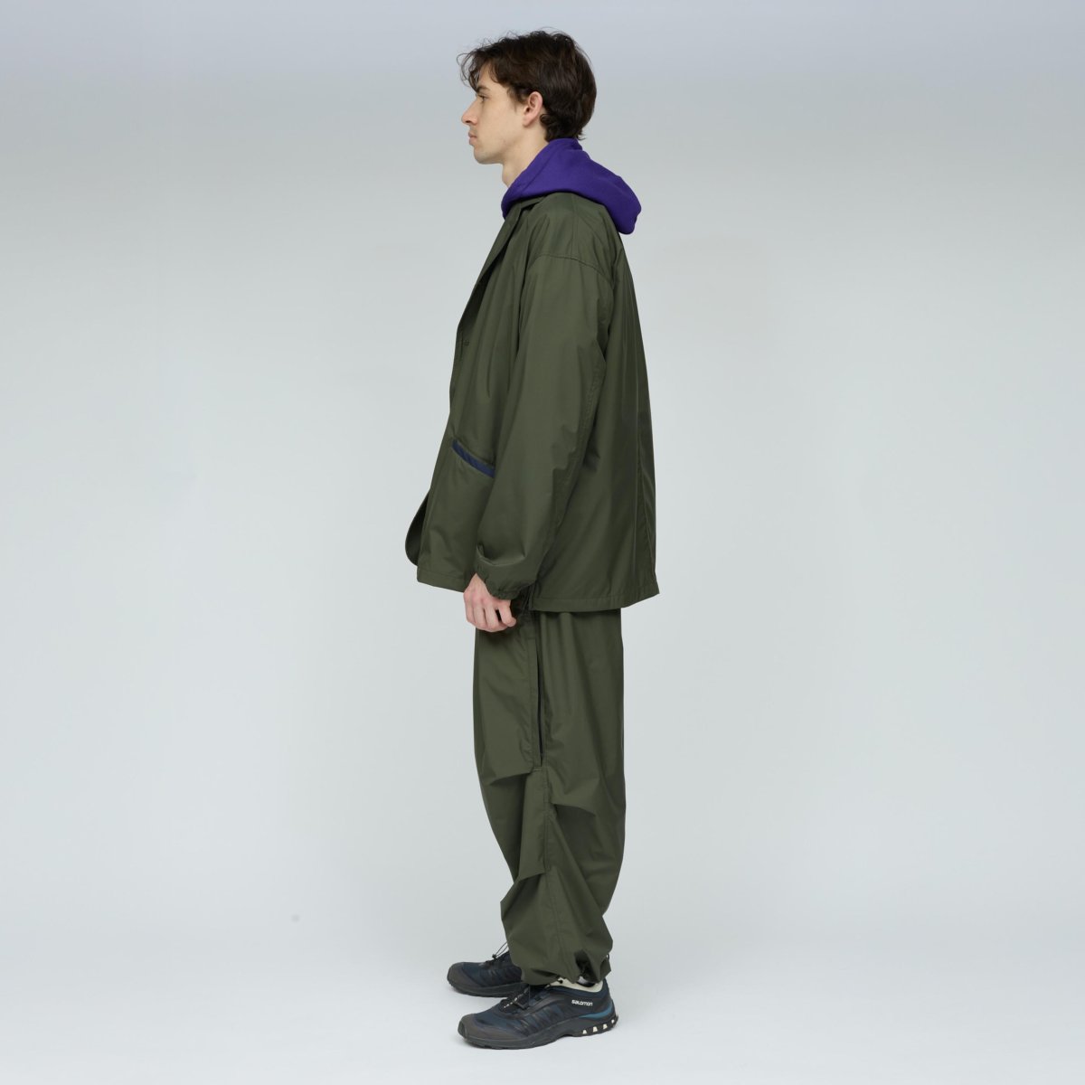 画像5: UNTRACE (アントレース) 3 Layer Ventilation Tuck Pants [OLIVE] (5)
