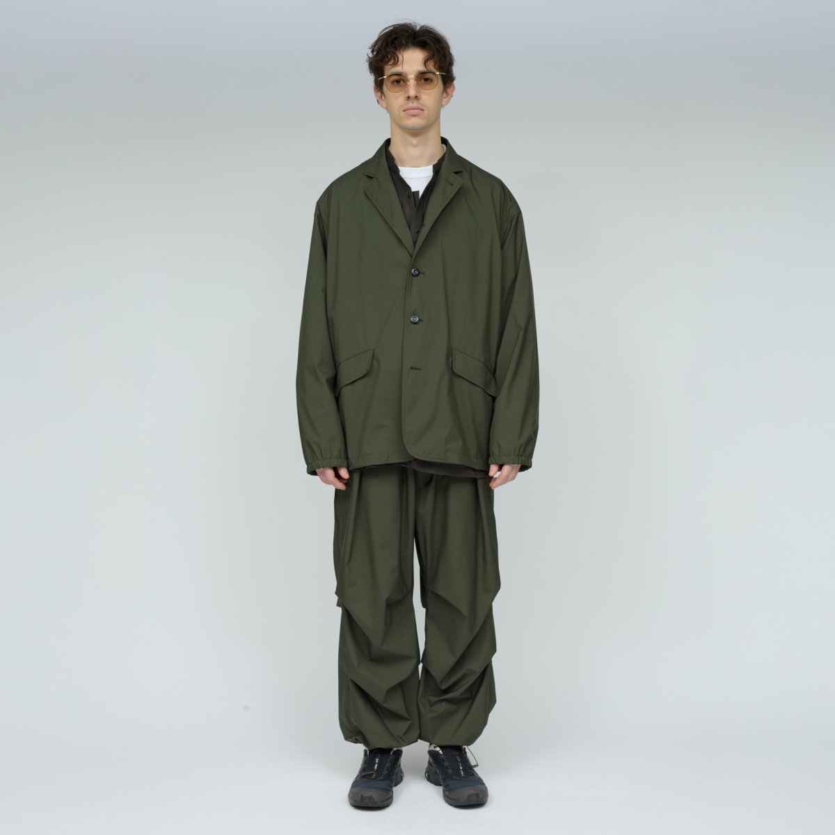 画像7: UNTRACE (アントレース) 3 Layer Ventilation Tuck Pants [OLIVE] (7)