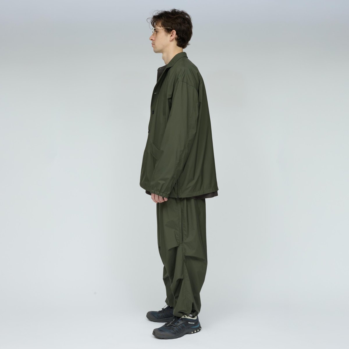 画像8: UNTRACE (アントレース) 3 Layer Ventilation Tuck Pants [OLIVE] (8)