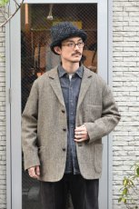 画像4: orslow (オアスロウ) RELAX FIT HARRIS TWEED JACKET [KHAKI] (4)