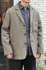 画像3: orslow (オアスロウ) RELAX FIT HARRIS TWEED JACKET [KHAKI] (3)
