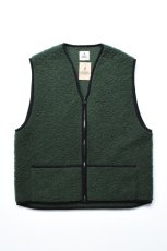 画像2: COLDBREAKER (コールドブレーカー) V NECK ZIP VEST [DARK GREEN] (2)