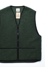 画像1: COLDBREAKER (コールドブレーカー) V NECK ZIP VEST [DARK GREEN] (1)