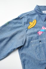 画像16: Behind The River (ビハインドザリバー) BTR×Lucy OAXACA Souvenir Chambray Shirt [BLUE/COLORFUL] (16)