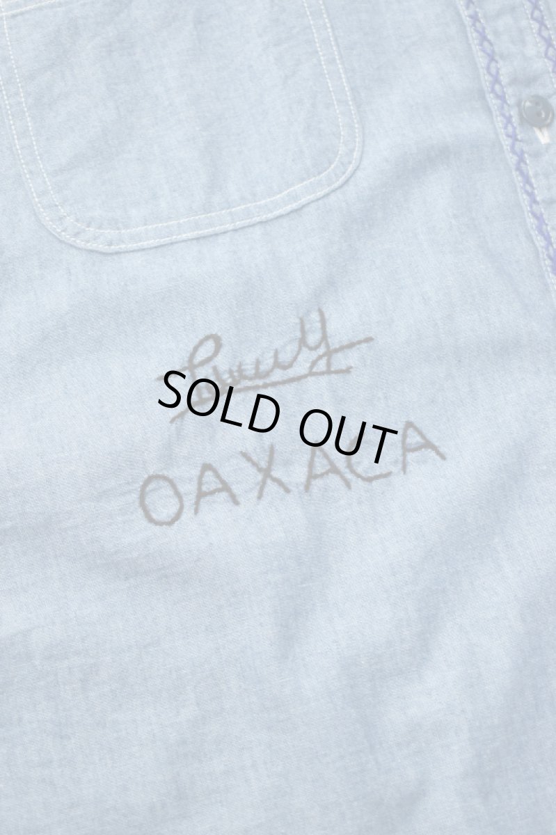 画像20: Behind The River (ビハインドザリバー) BTR×Lucy OAXACA Souvenir Chambray Shirt [BLUE/COLORFUL] (20)