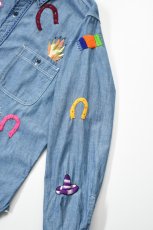画像24: Behind The River (ビハインドザリバー) BTR×Lucy OAXACA Souvenir Chambray Shirt [BLUE/COLORFUL] (24)
